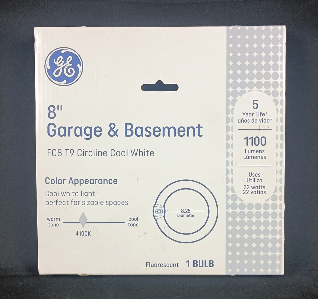 GE Lighting FC8T9/CW Circline Fluorescent Lamp 8″ 22W 4100K Cool White NEW✅