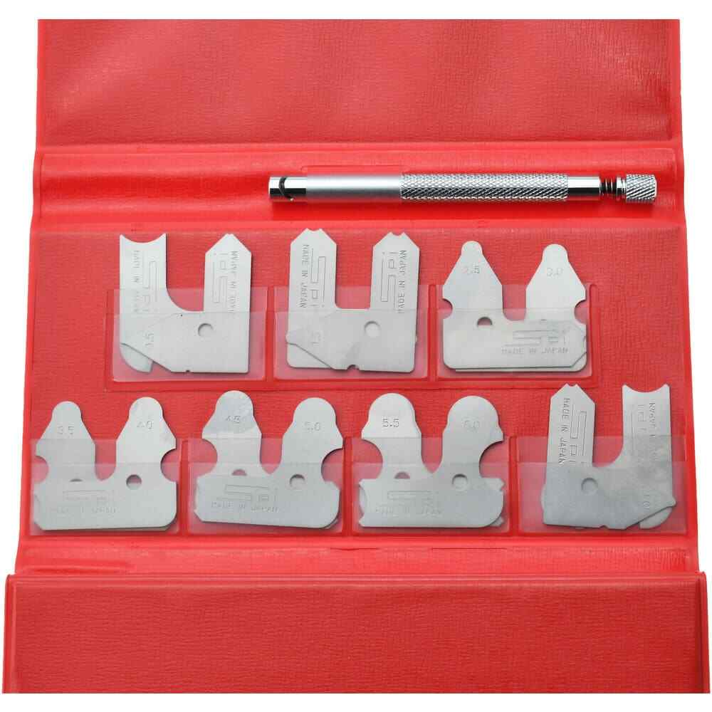 26 Piece SPI 31-310-6 Stainless Steel Metric Radius Gage Set: 0.5mm-13mm Radius