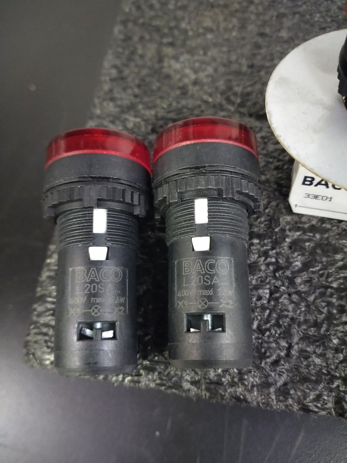 Assorted Lot of Industrial Panel Mount Push Switches with Indicating Lights