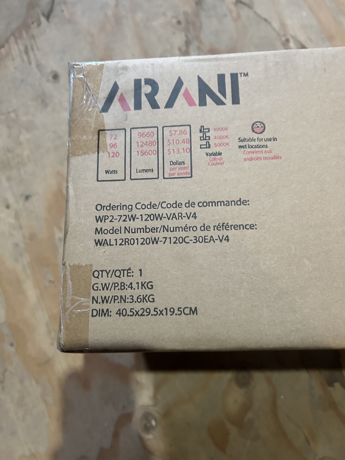 Arani WP2-72W-120W-VAR-V4 PIR Sensor LED Wall Pack