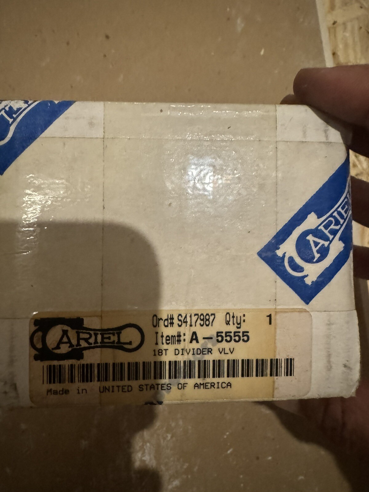 Ariel A-5555 Distribution Block OEM 18T Divider Valve MSRP $85