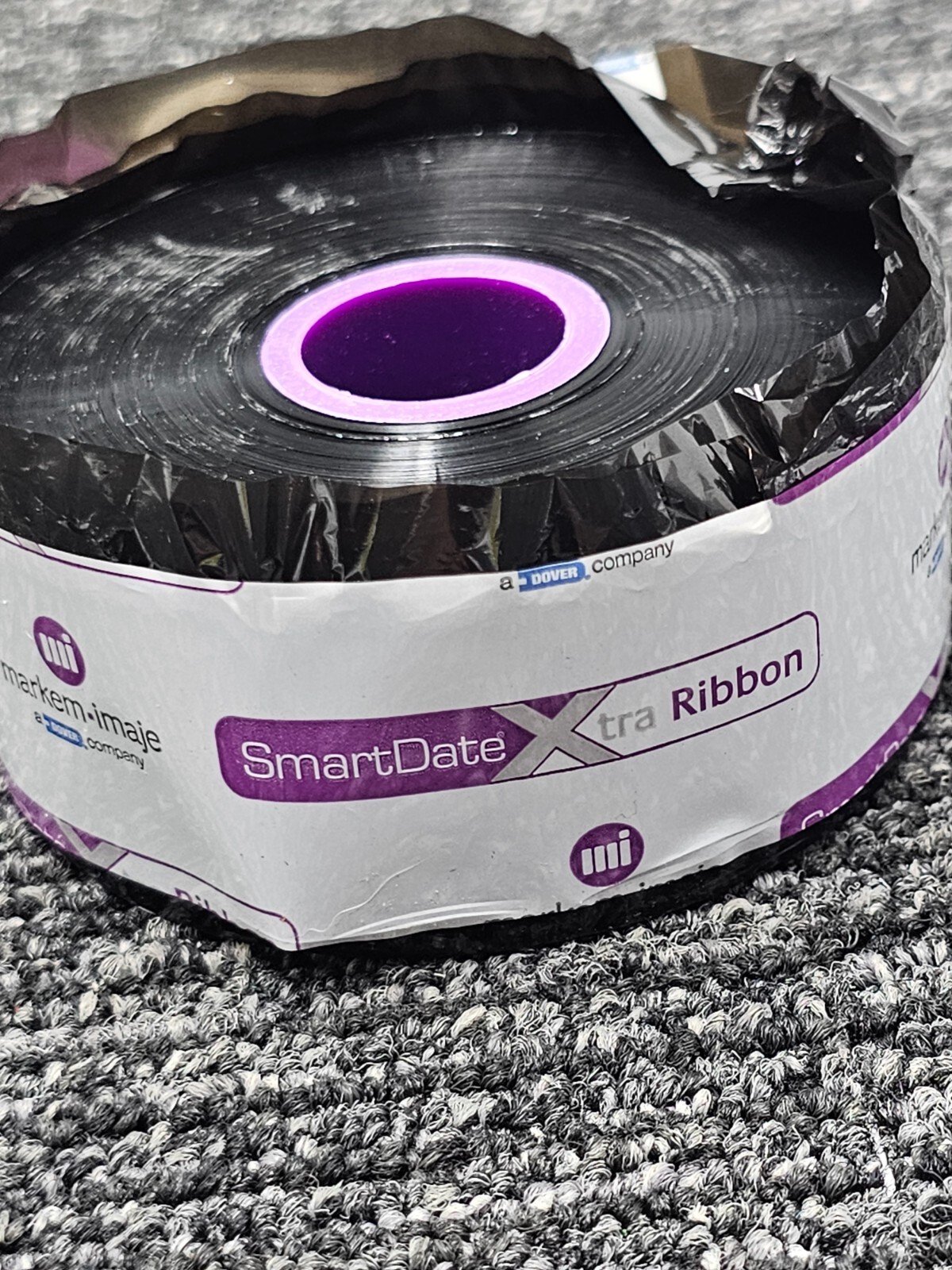 (QTY 2) Markem Imaje SmartDate Xtra Ribbon Black 35mm x 1100m 813520011035BK #2