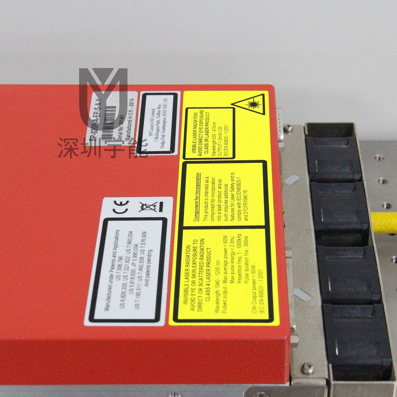 Used SPI fiber laser SP-020P-A-EP-S-A-Y 1064nm tested ok power＞ 19W