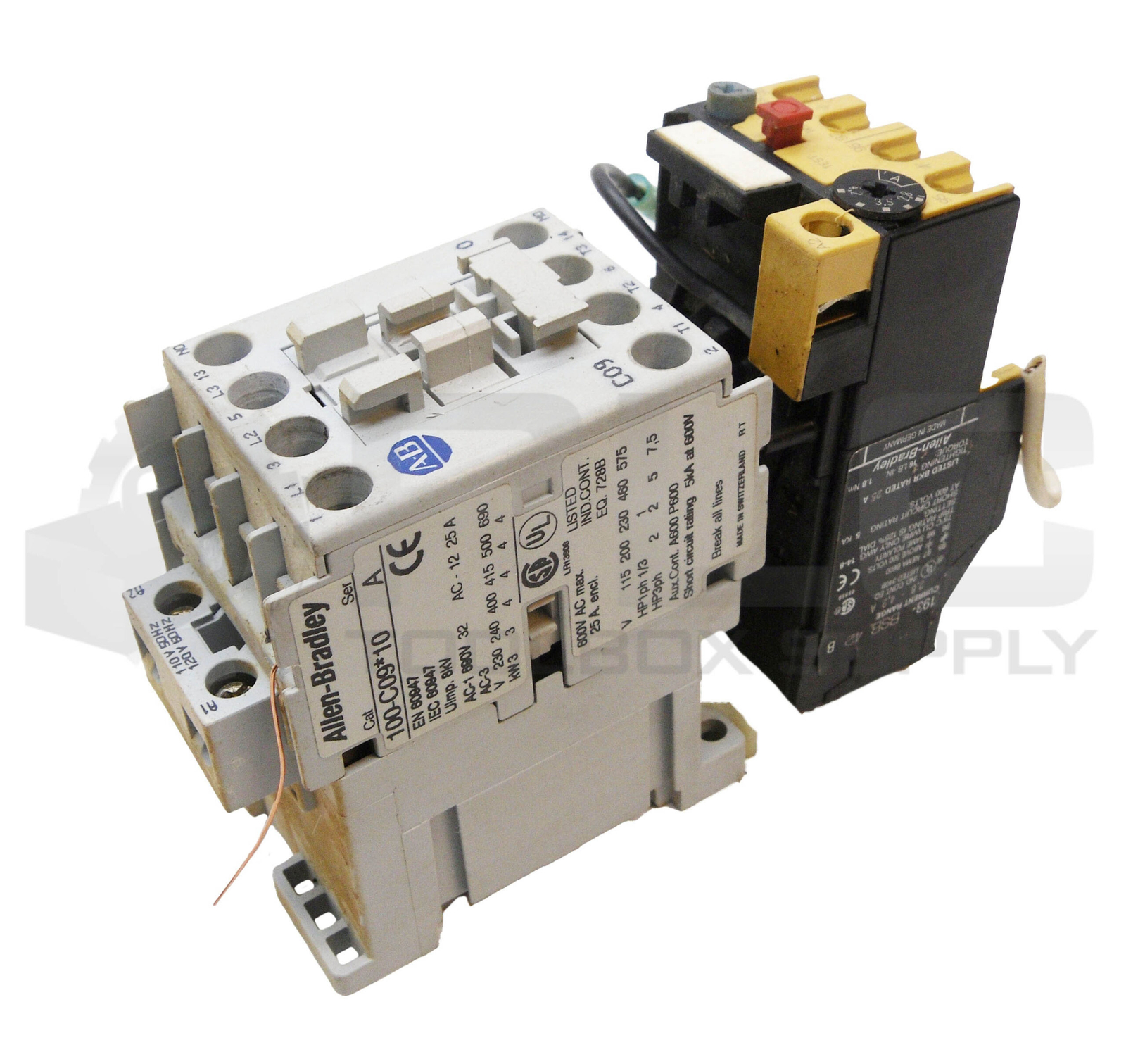 ALLEN BRADLEY 100-C09*10 /A CONTACTOR W/ 193-BSB /B OVERLOAD RELAY