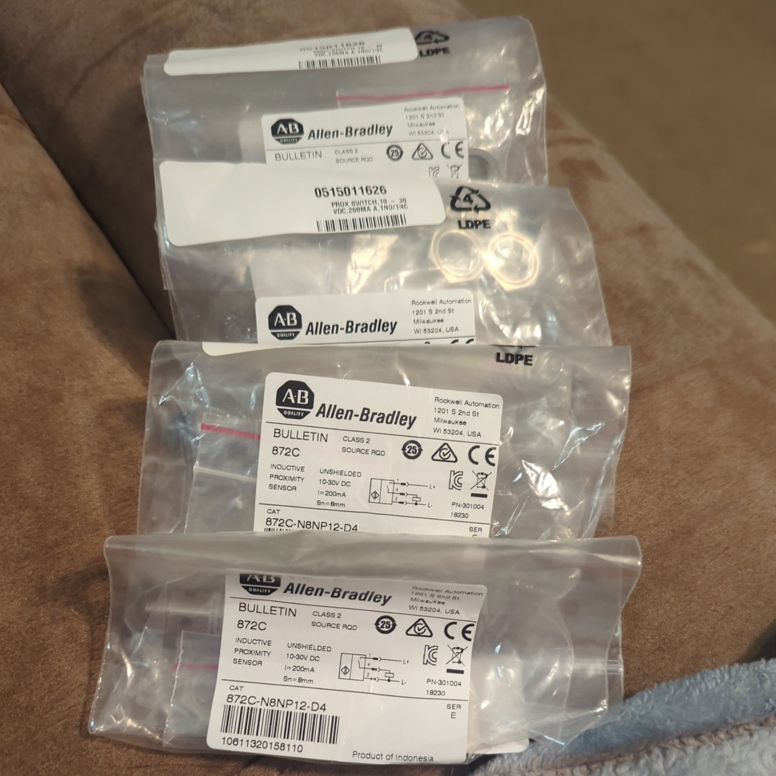 Allen-Bradley 872C-N8NP12-D4: Inductive Proximity Sensor 10-30V DC Class 2