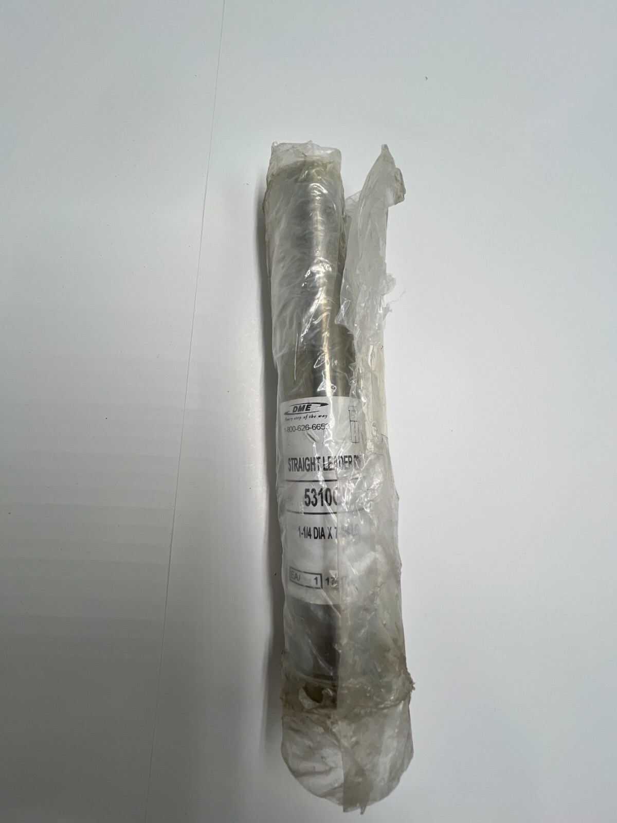 DME 1 1/4″” Diameter x 7 3/4″ Length Straight Leader Pin 5310GL Silver