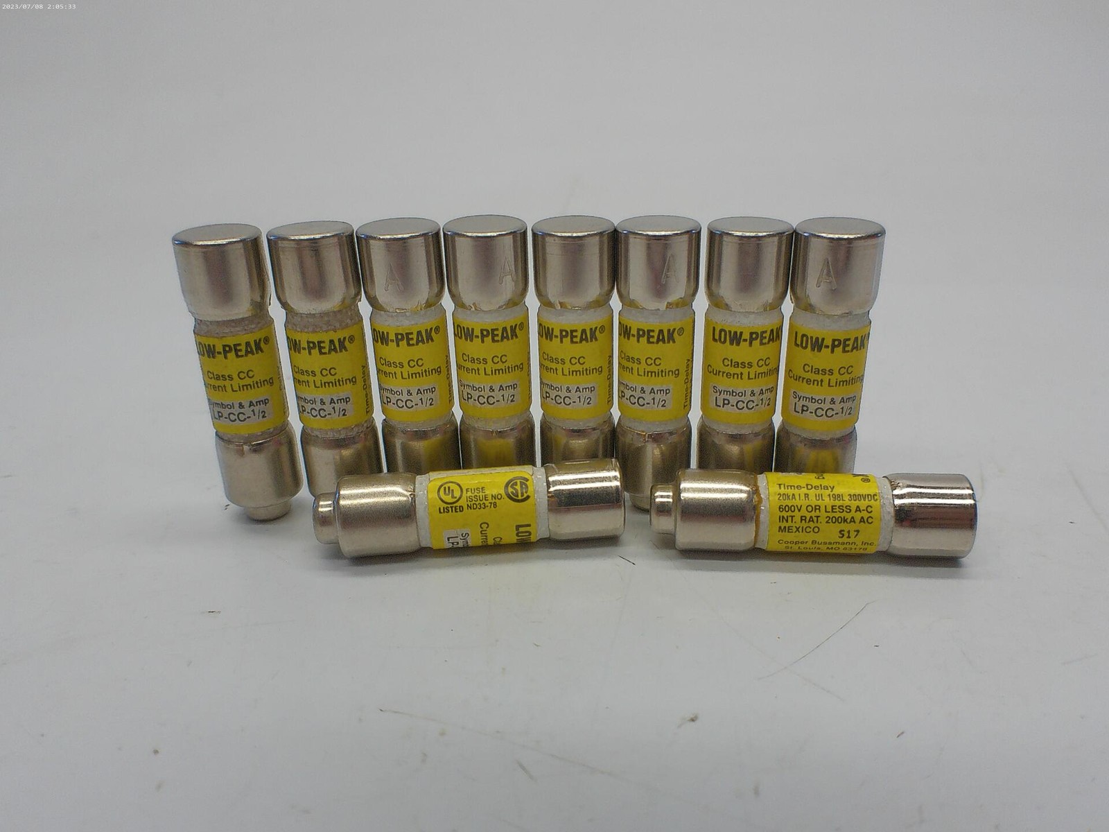 BUSSMANN LP-CC-1/2 FUSE LOT OF 10 NSNP