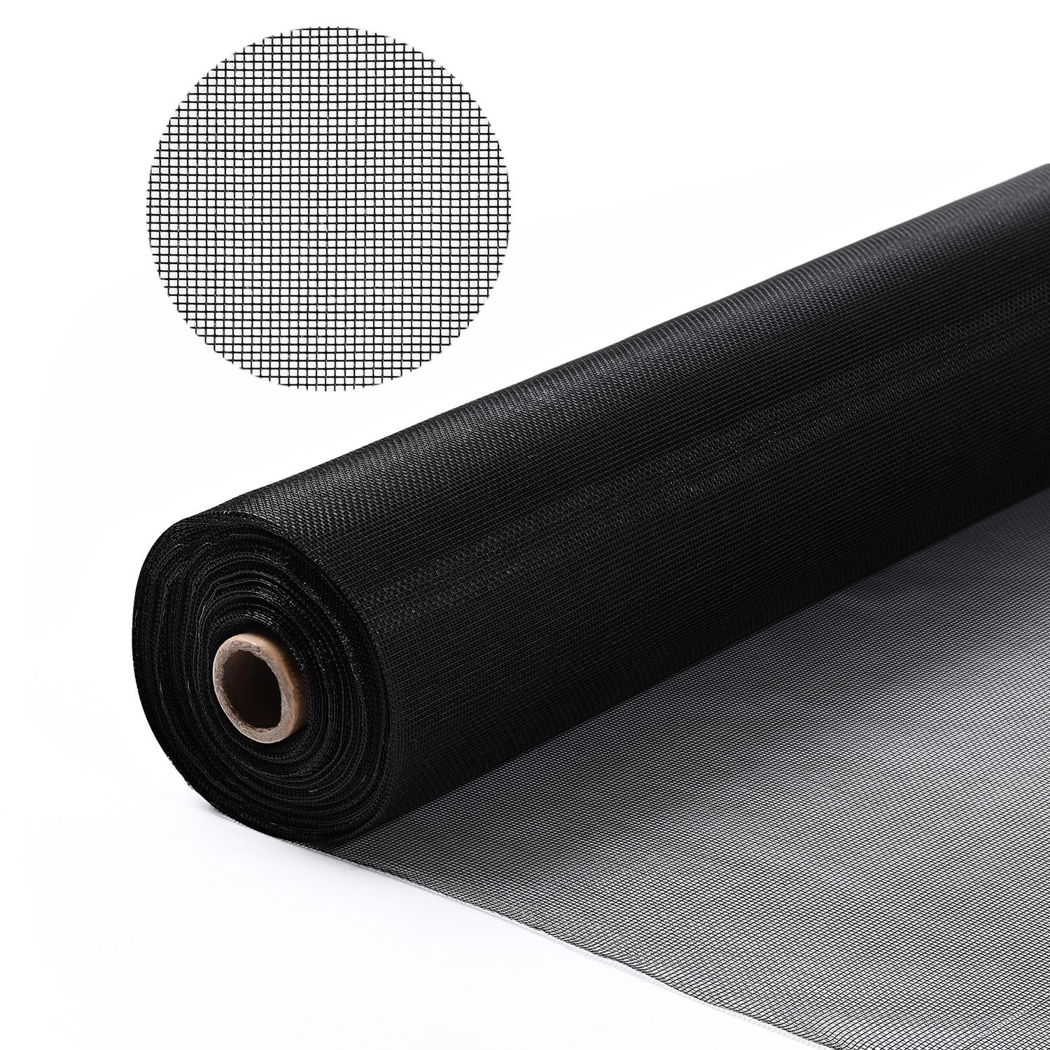 36 in x 100 ft Fiberglass Window Screen Mesh, 36 x 100 ft, Black