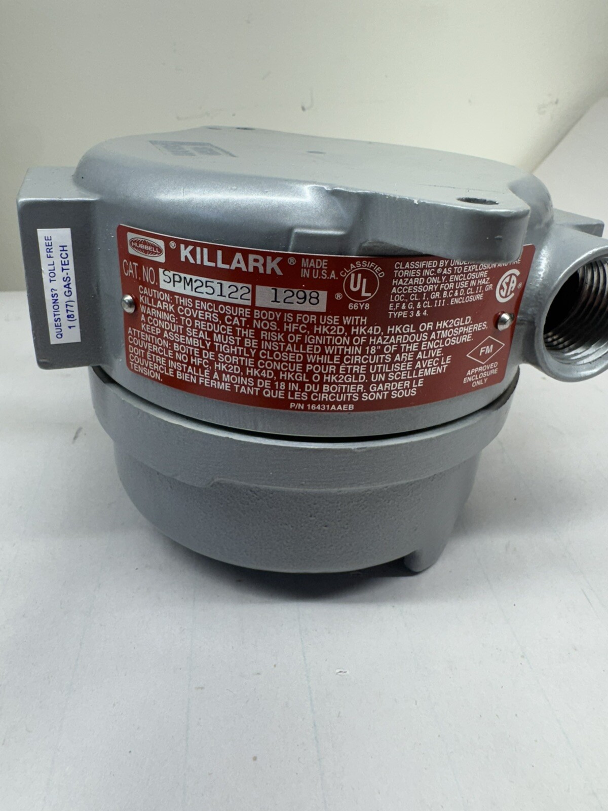 GASTECH SAFETNET TYPE 100 GAS MONITOR 72-1300-01 W/ SENSOR 57-7210 EXPLOSION NEW