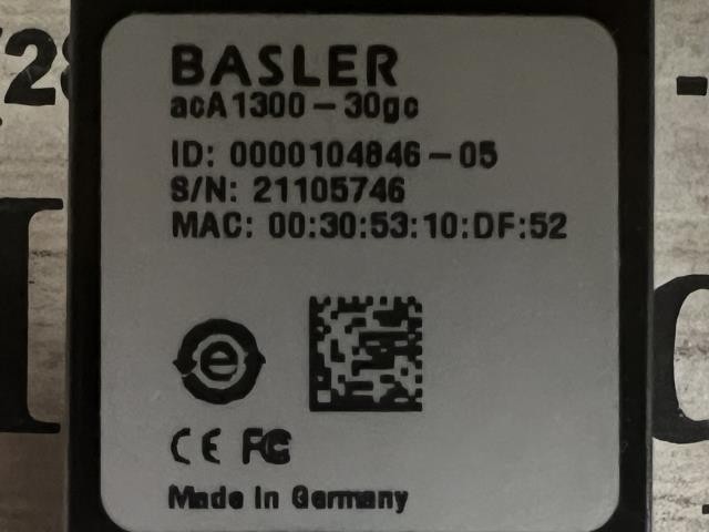 Basler Color Cam – ACA1300-30GC – acA1300-30GC w/Warranty