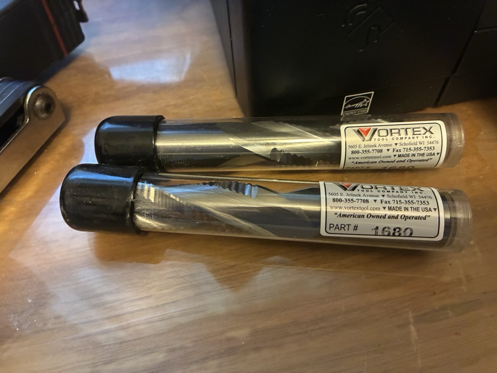 2 Vortex 1680 Solid Carbide 3 Flute Upcut Rougher Spiral Router Bits