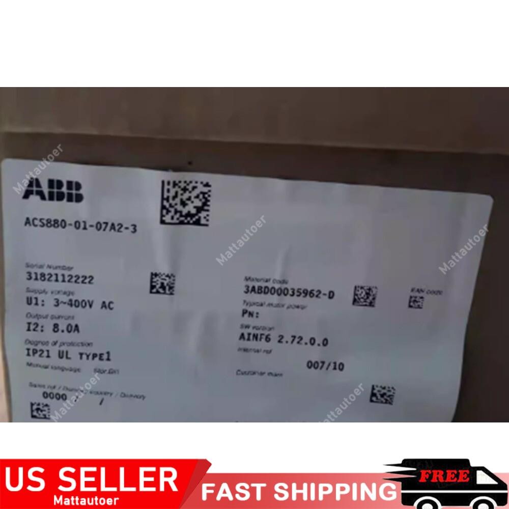 New In Box ABB ACS880-01-07A2-3