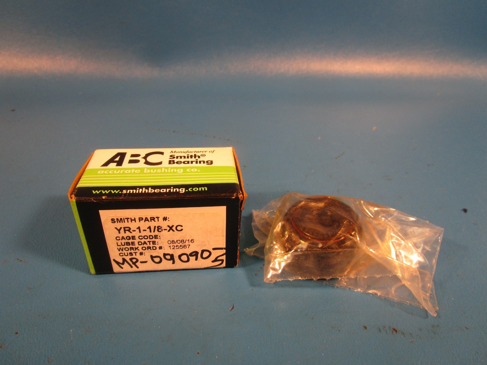 SMITH BEARING YR-1-1/8-XC, Yoke Roller, .3125 Bore, OD 1 1/8, Double Sealed