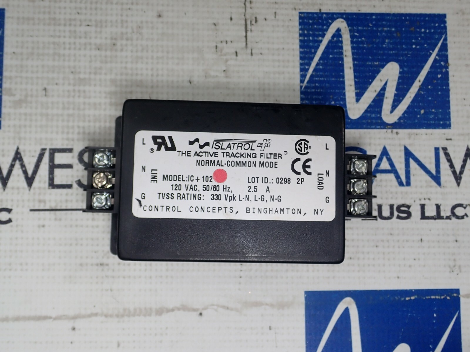 CONTROL CONCEPTS ISLATROL MODEL IC+102 ACTIVE TRACKING FILTER