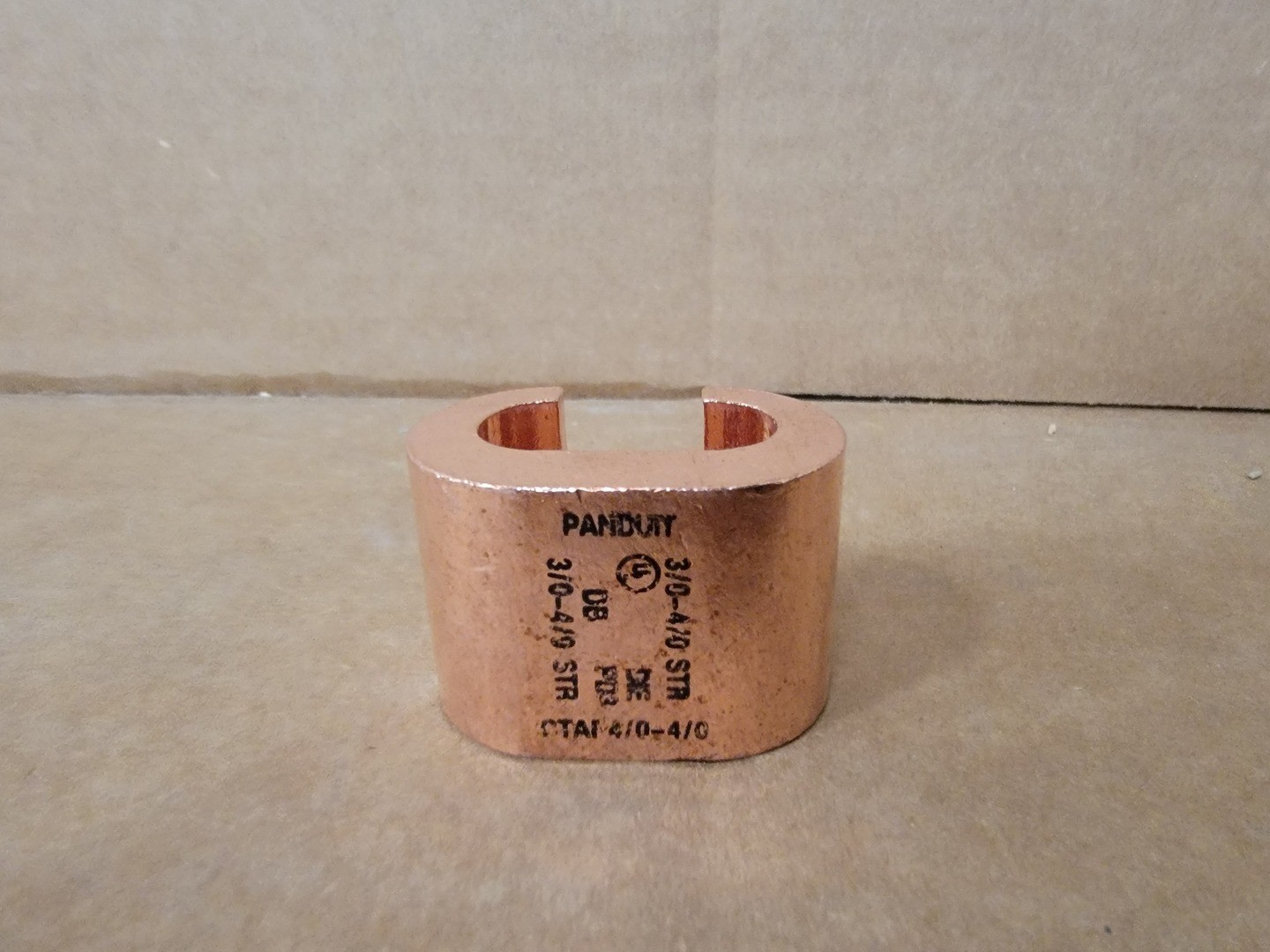 SURPLUS NEW PANDUIT CTAP4/0-4/0-X Copper Compression C-Type Tap (Box of 10)