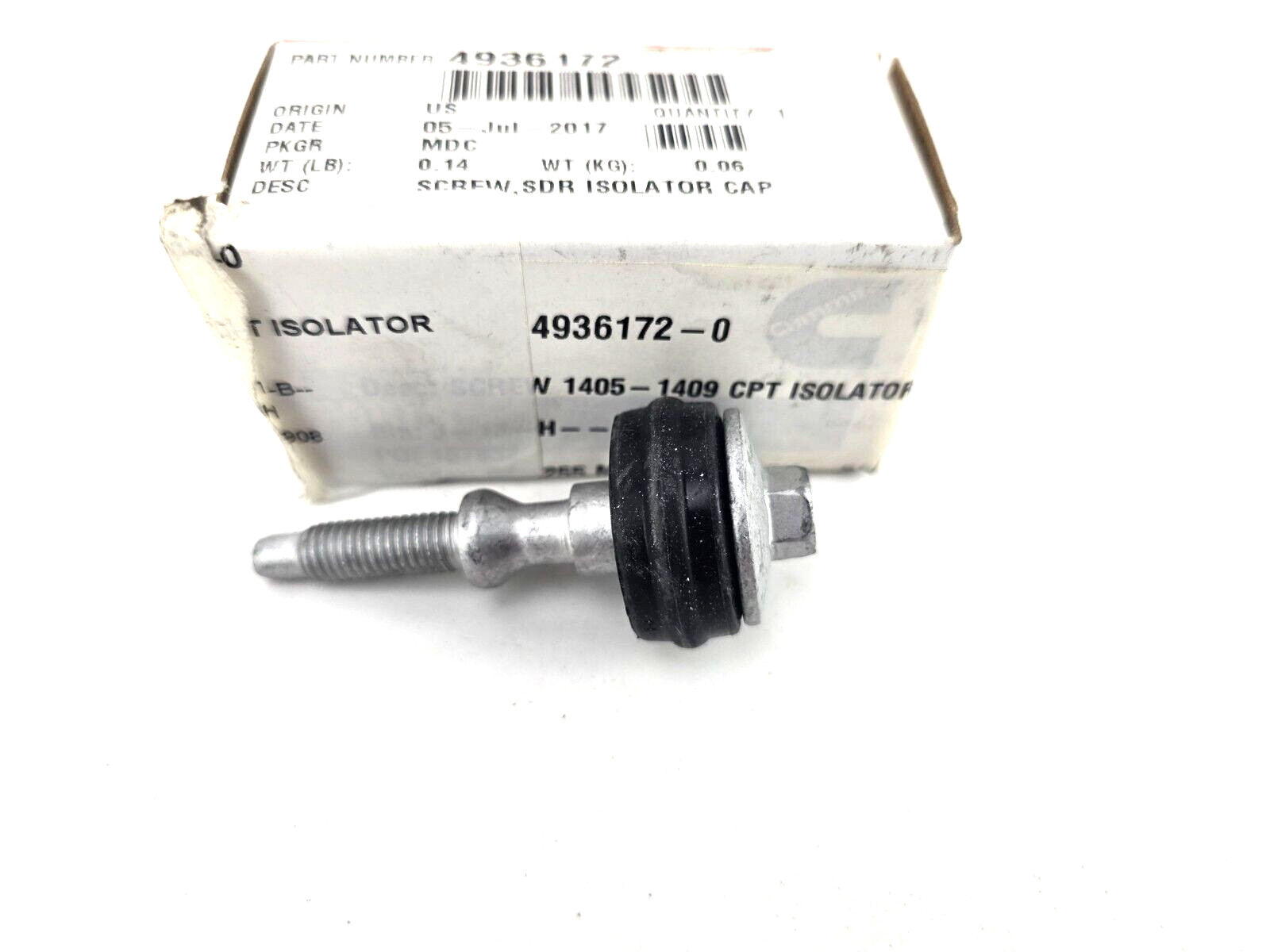 NOS Genuine Cummins SCREW,SDR ISOLATOR CAP 4936172