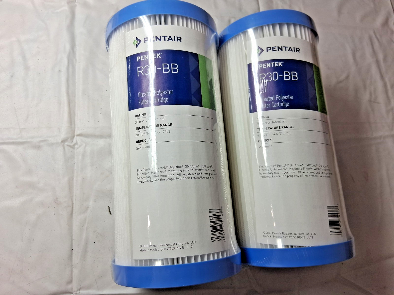 Pentair micron Non-Woven Plumbing Cartridge Filters 2PK 9-3/4″ Long 71940365