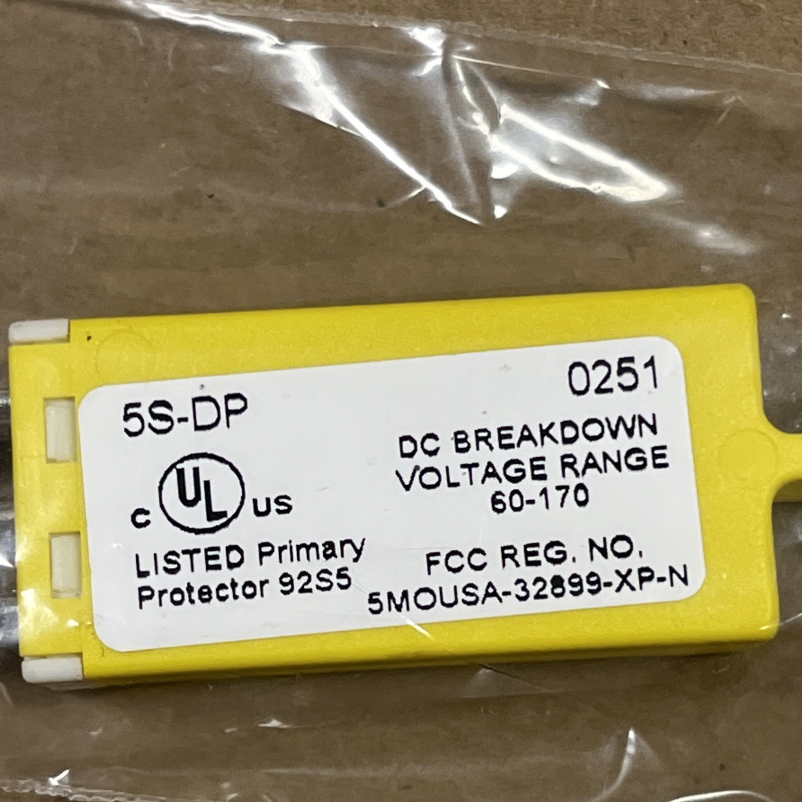 OneAC 5C-DP Yellow Telephone Communication Line Protector Online 5-Series 60-170
