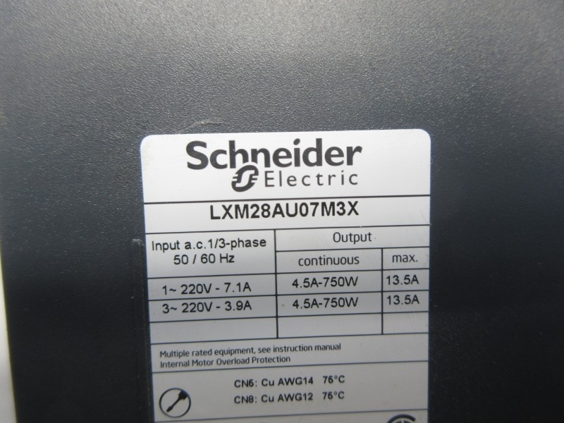 SCHNEIDER ELECTRIC LXM28AU07M3X 220V 7.1A (AS PICTURED) NSNP