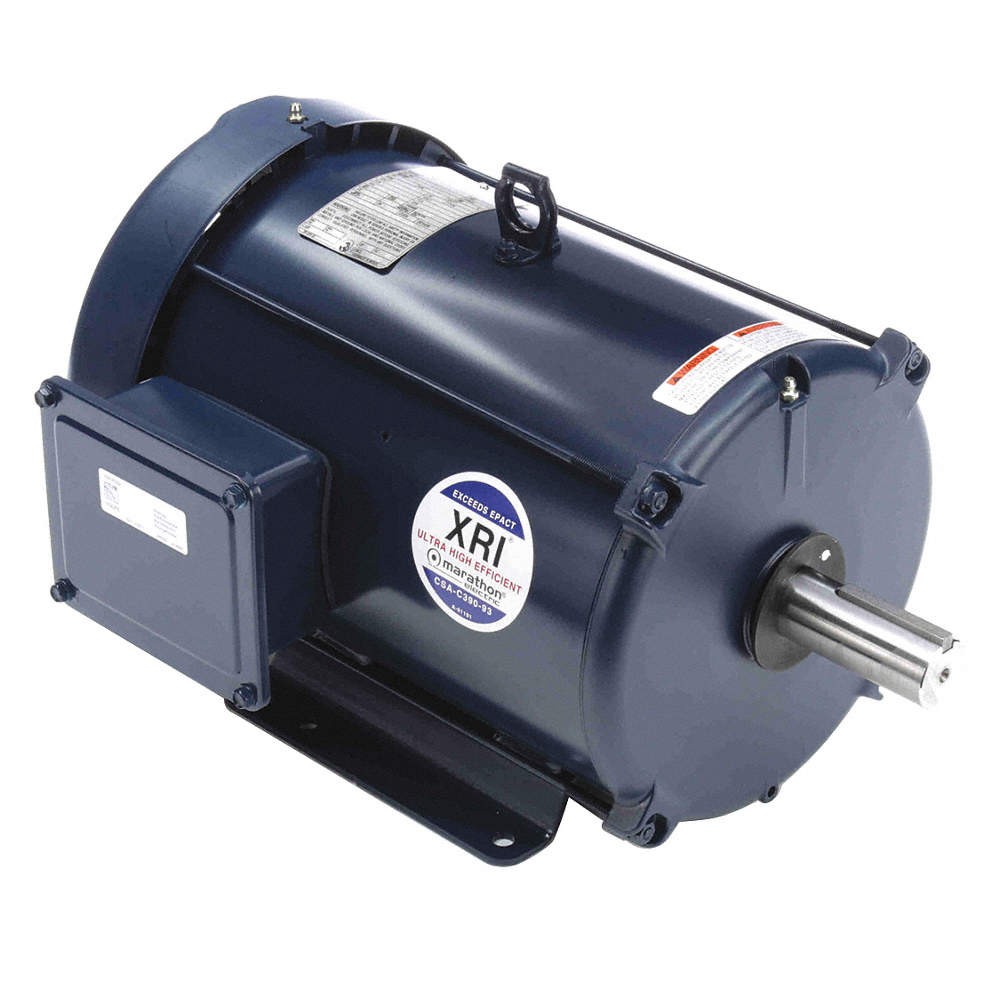 MARATHON MOTORS 213TTFBD6027 GP Motor,7 1/2 HP,1,765 RPM,208-230/460V 482P79