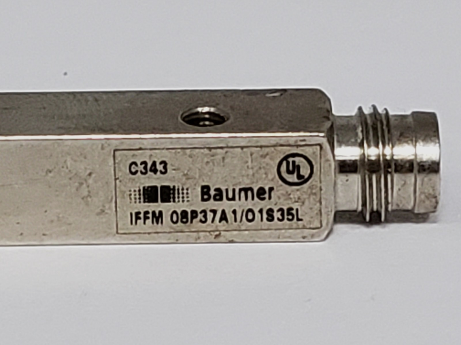 BAUMER ELECTRIC IFFM 08P37A1/O1S35L INDUCTIVE PROXIMITY SWITCH PNP 6-36 VDC NNB