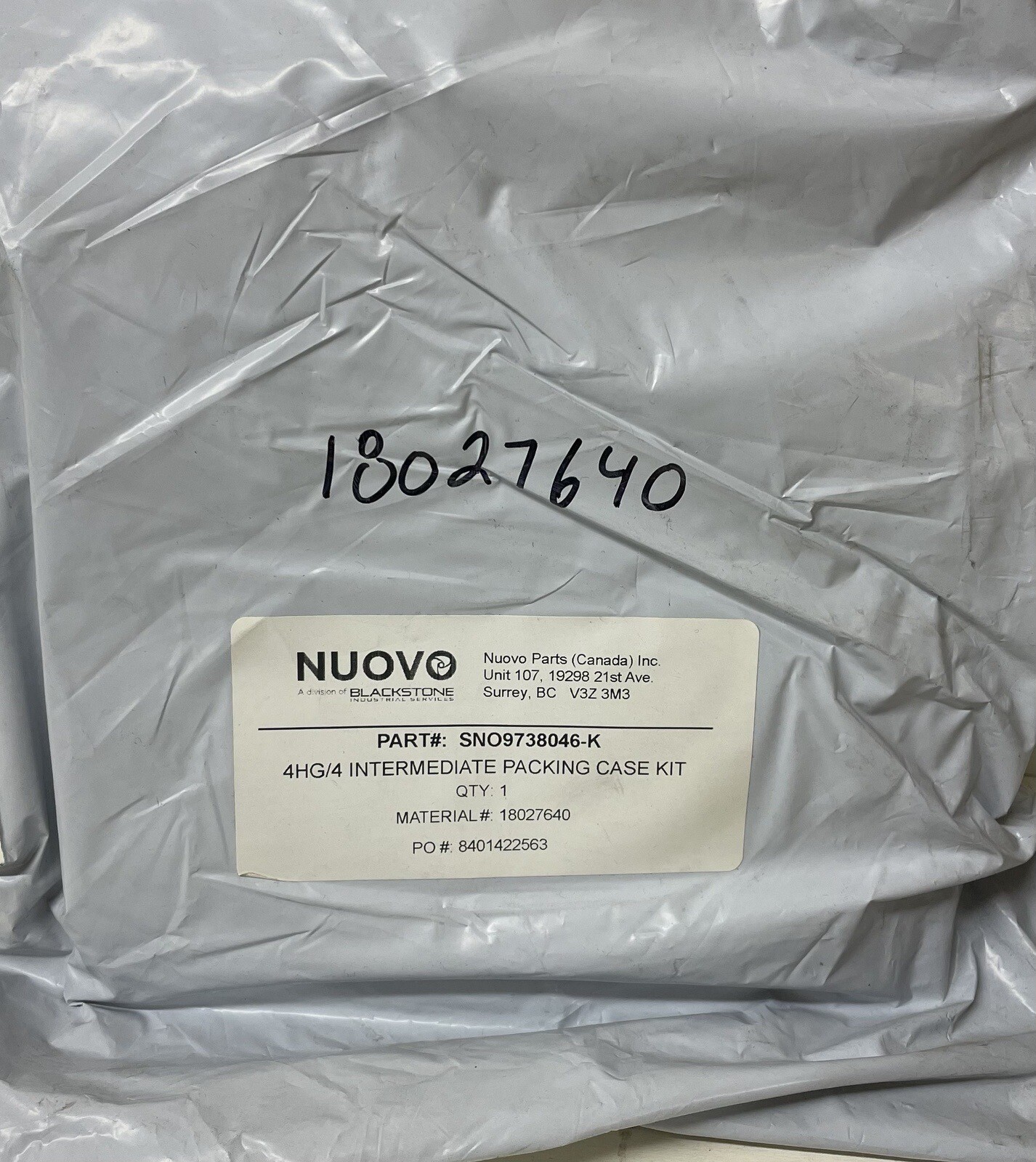 Nuovo Pignone Pump 4HG/4 Intermediate Packing Case Kit SNO9736557