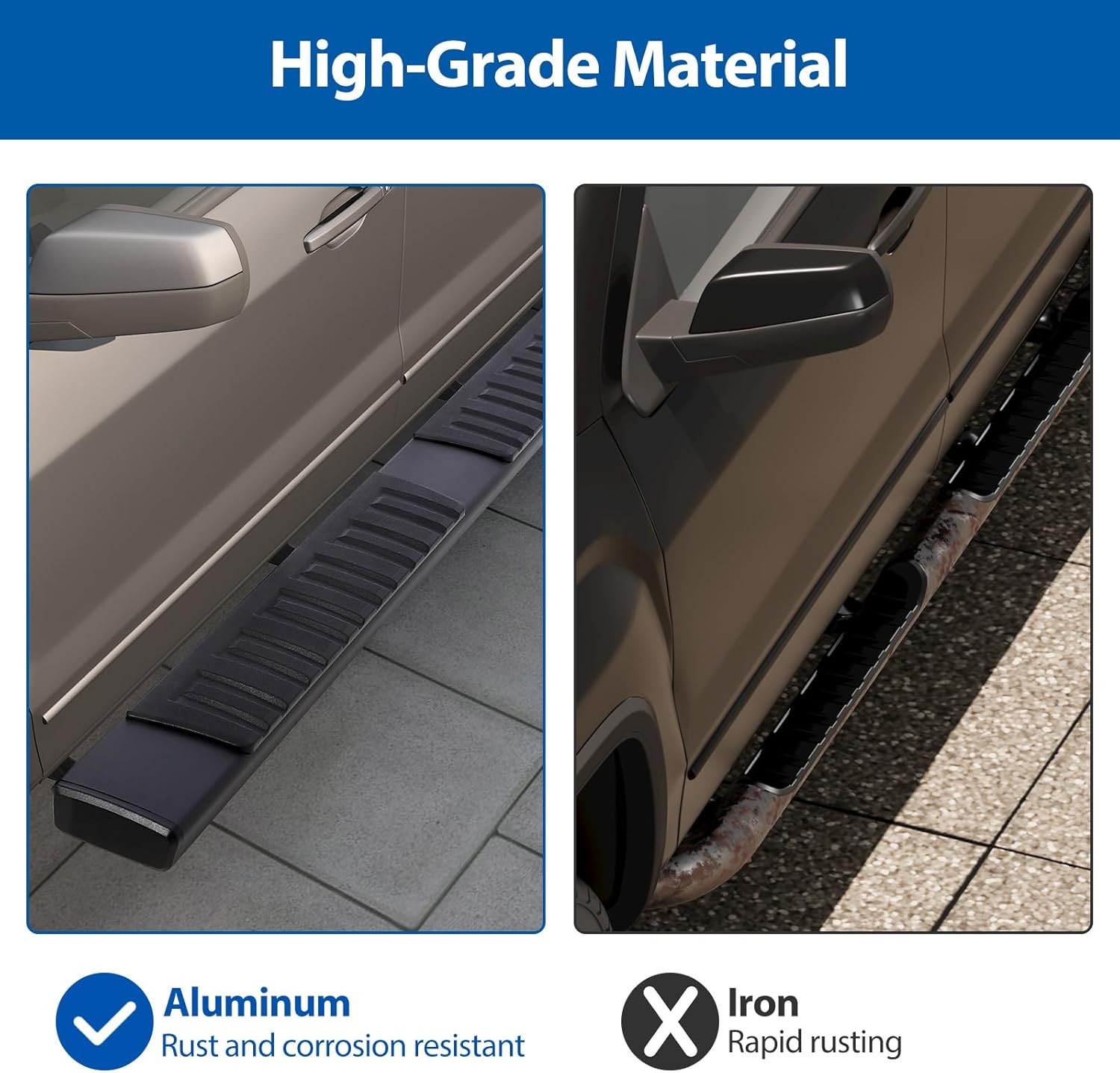 Garvee 6 in Running Boards, Side Steps for 2019-2024 Dodge Ram 1500 New Body