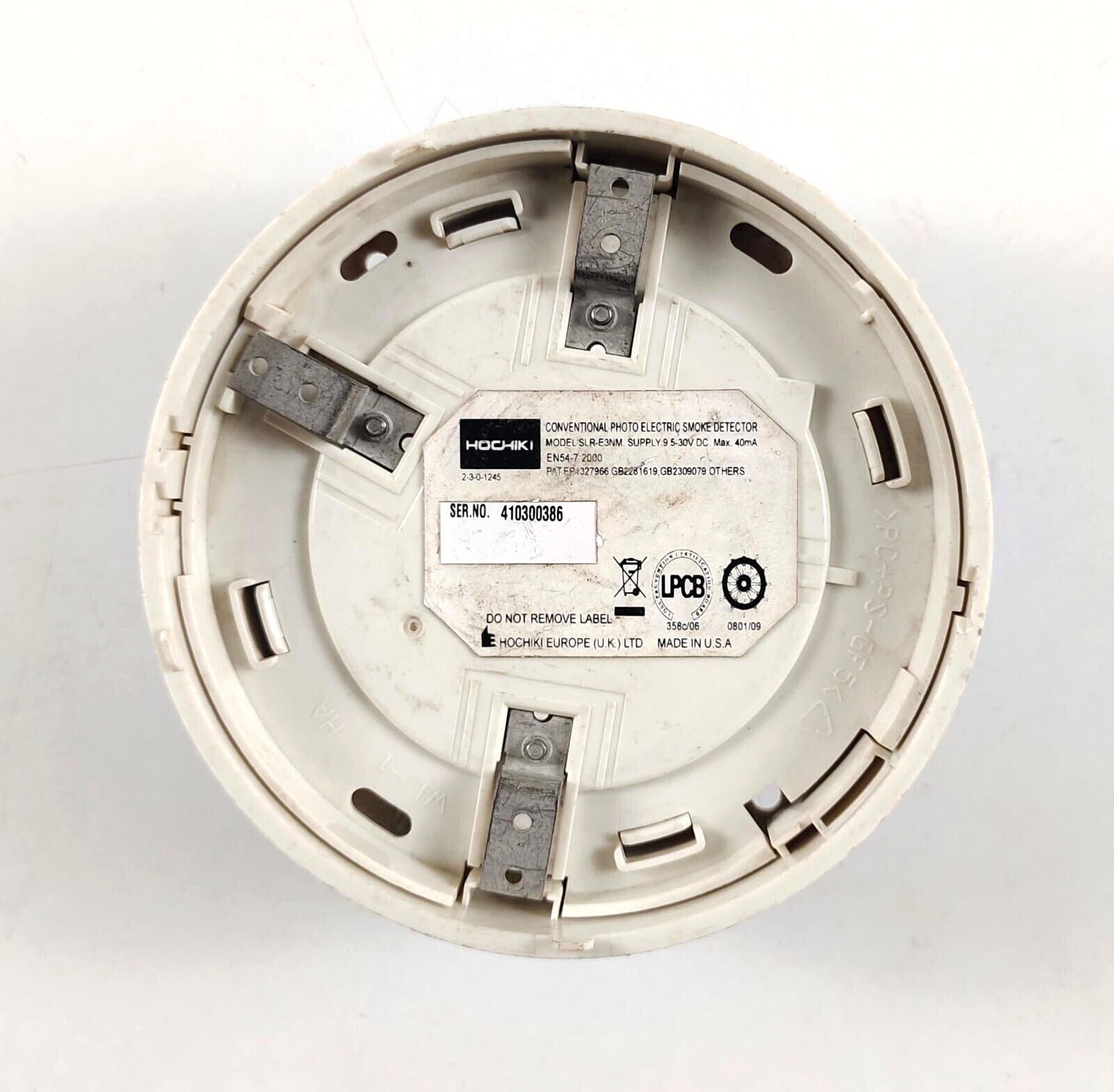 Hochiki/Deckma SLR-E3NM Conventional Photo Electric Smoke Detector Without Base