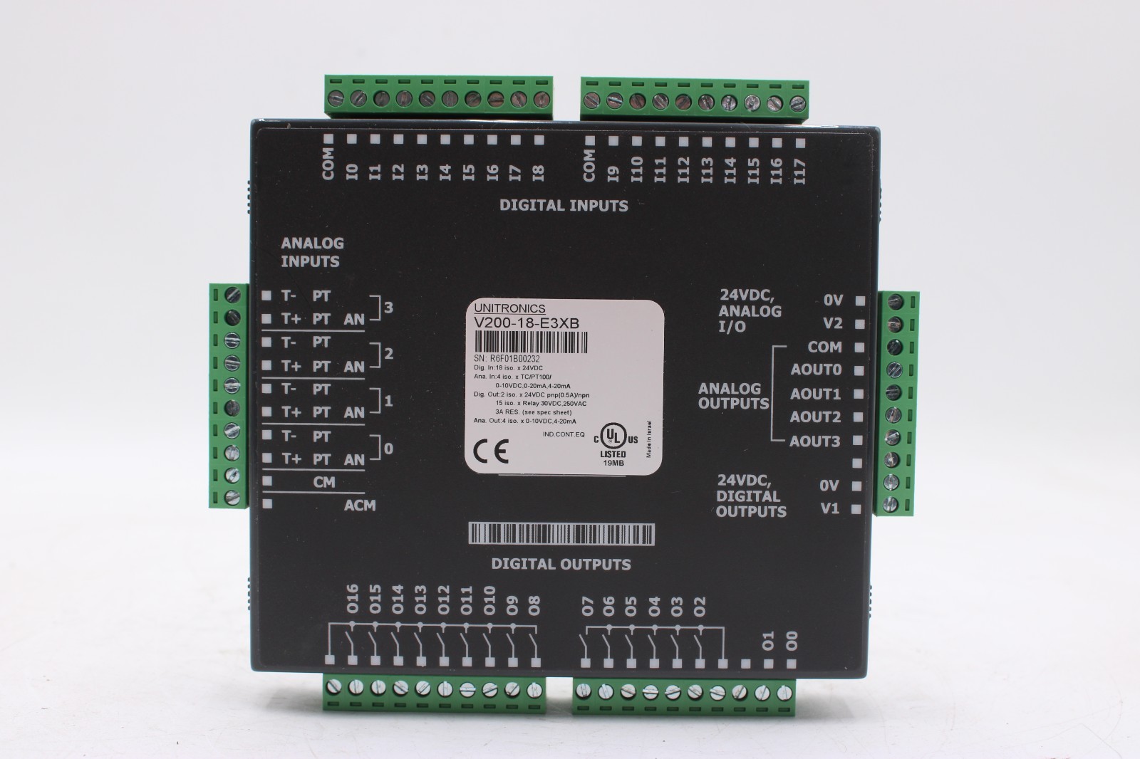 Unitronics V200-18-E3XB Comprehensive Snap-in I/O Module for PLC/HMI’s