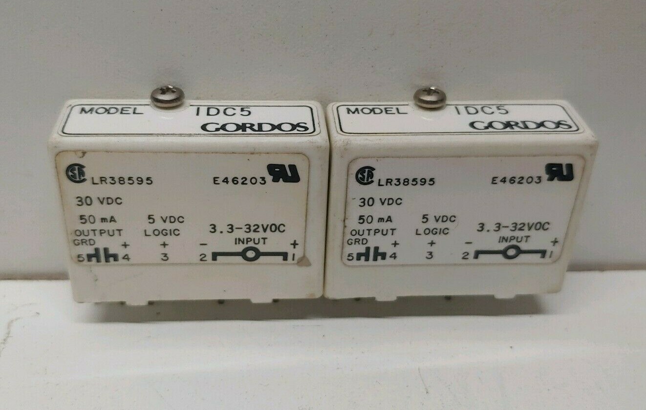 LOT OF (2) GUARANTEED GOOD! GORDOS 50mA 30V SOLID STATE RELAYS IDC5