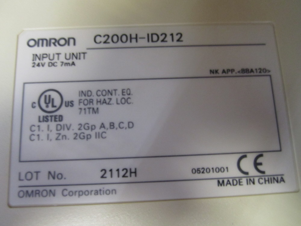 Omron C200H-ID212 Input Unit C200HID212