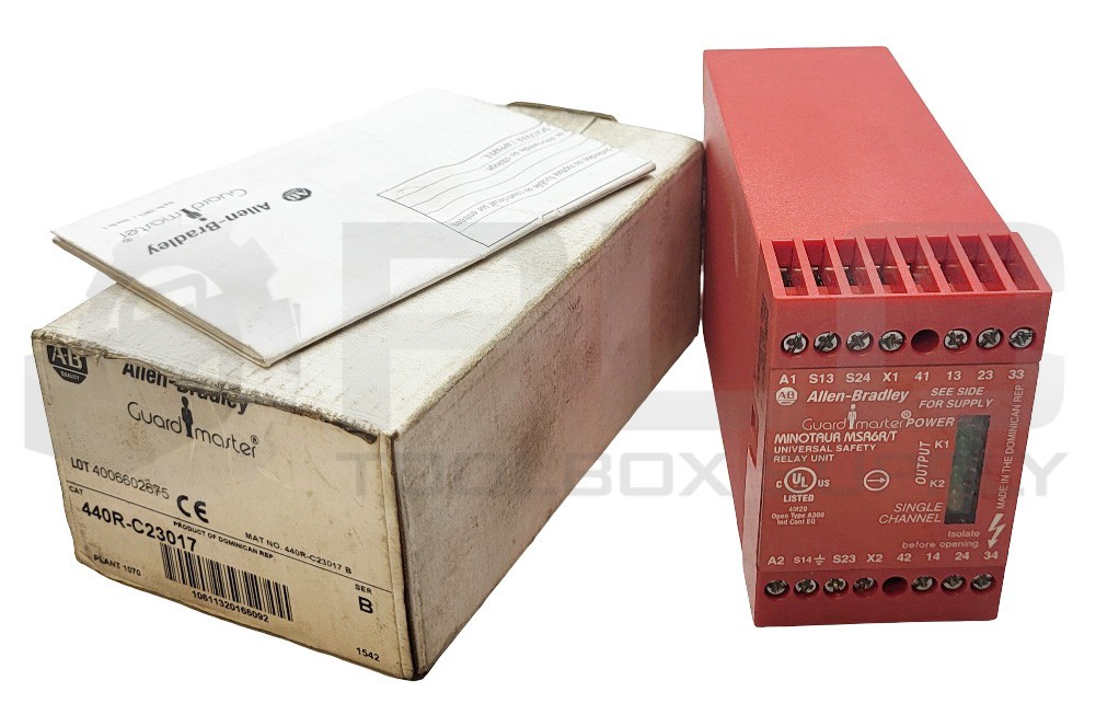 NEW ALLEN BRADLEY 440R-C23017 /B SAFETY RELAY UNIT 24V AC/DC MINOTAUR MSR6R/T