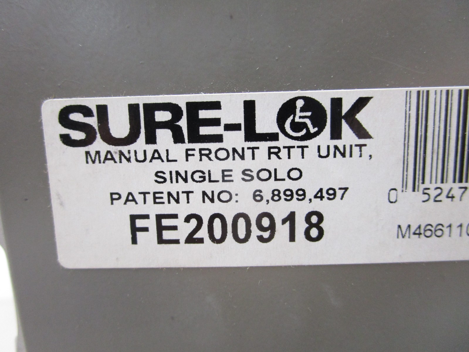 Sure-Lok FE200918 W/C Tie-Down Dual Strap Retractor Tower Manual Front RTT