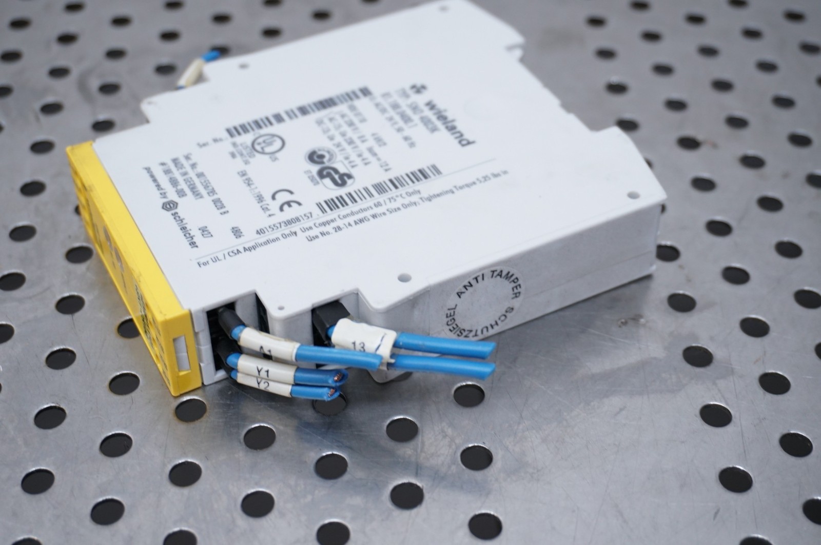 (Qty 2) Wieland Schleicher SNO 4003K safety relay R1.188.0400.1