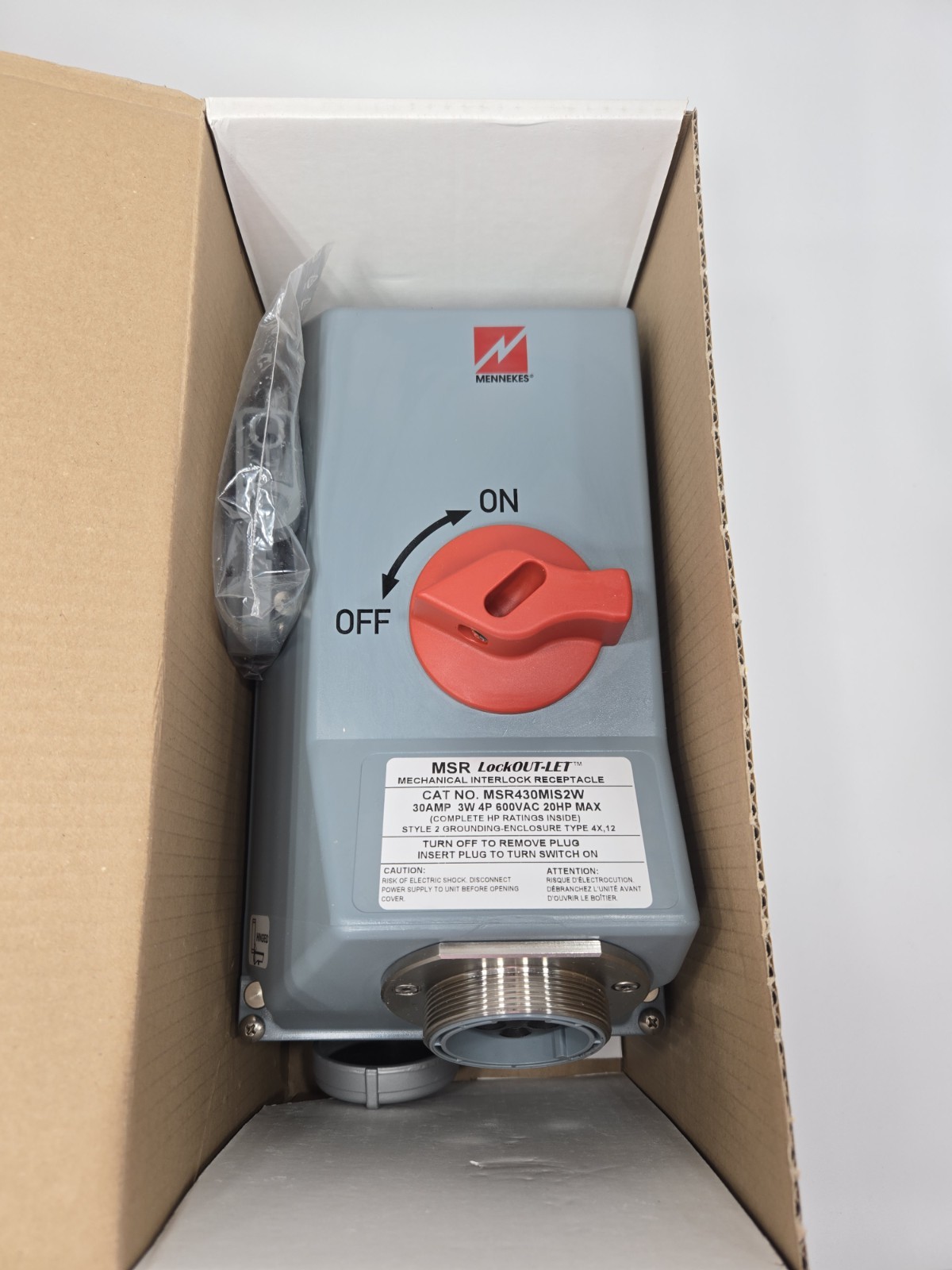 MENNEKES MSR430MIS2W 30A 600V 3W4P