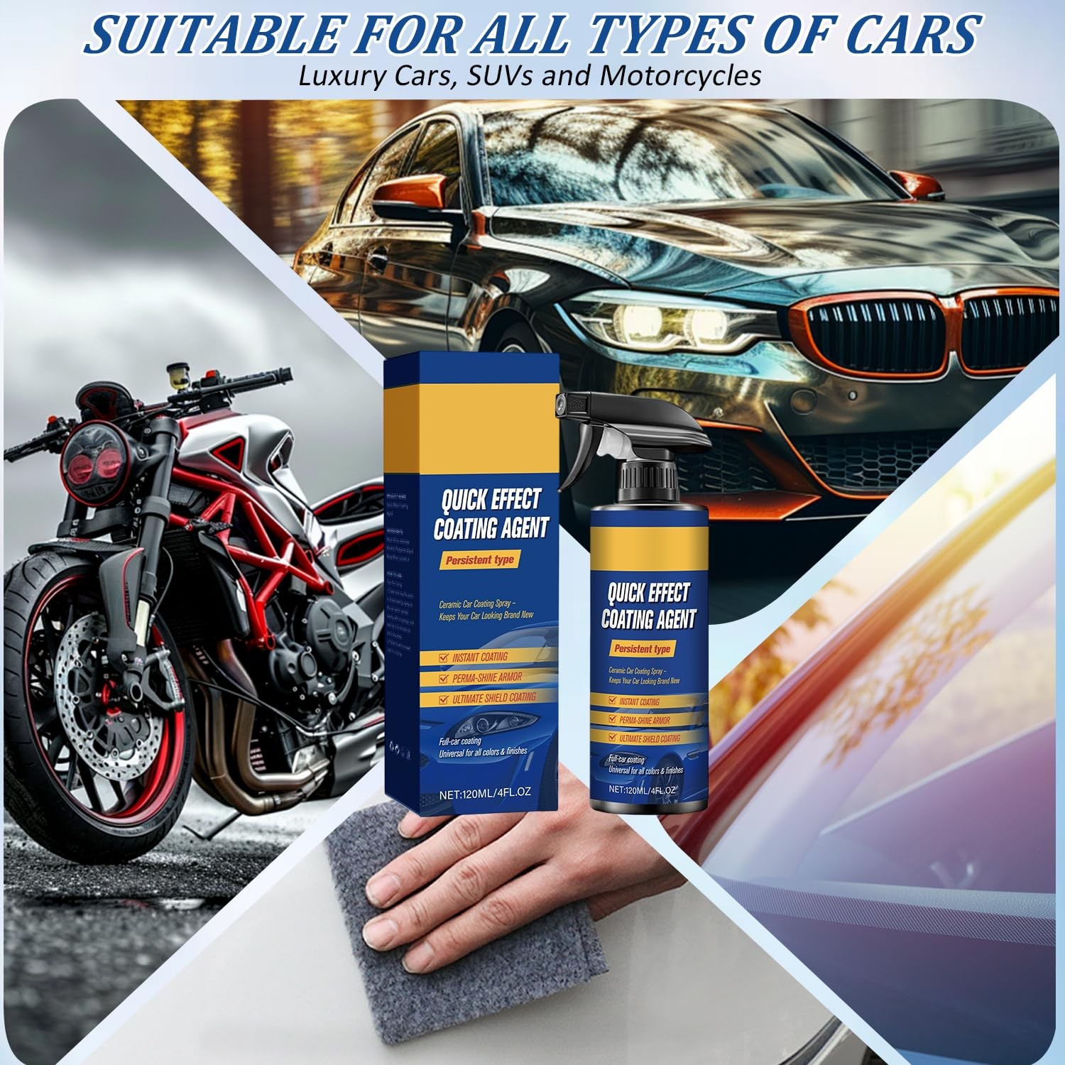 2PCS Nano Quick Coat Restore – 4.23 Fl Oz Quick Effect Coating Agent for Car,…