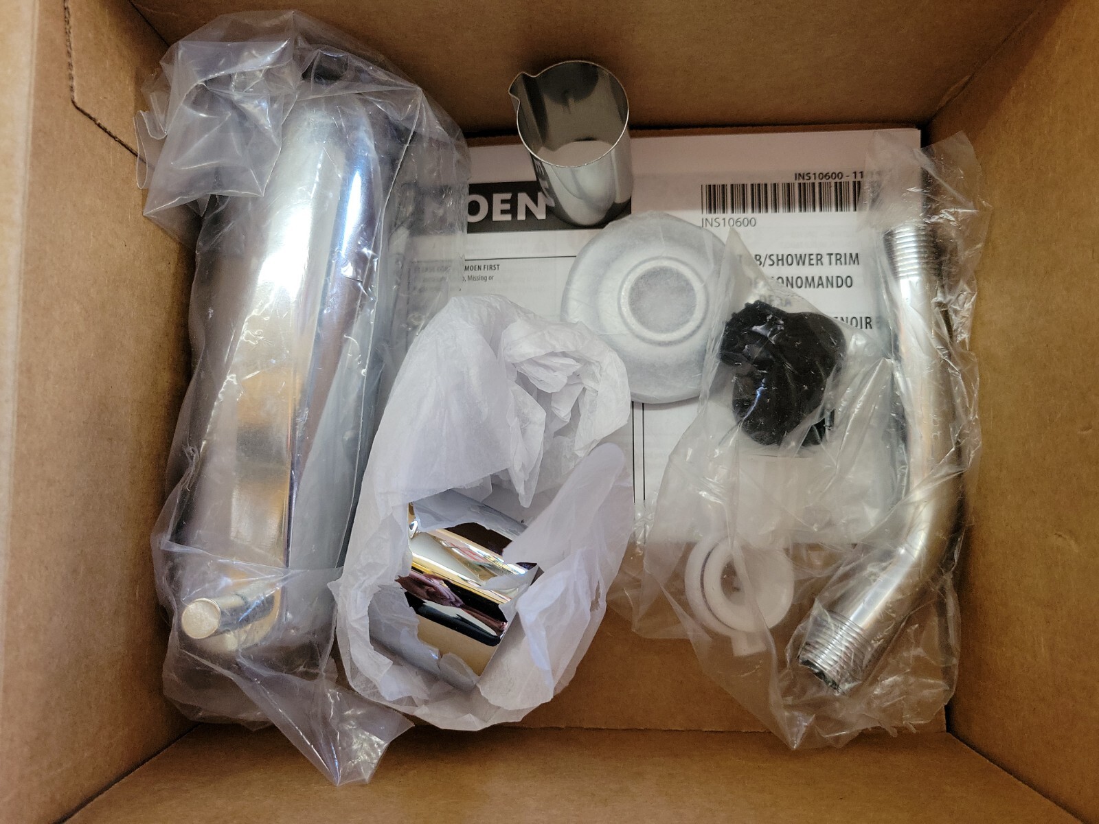 RIZON T2813NH Shower and Tub Kit,Moen,Round,Chrome