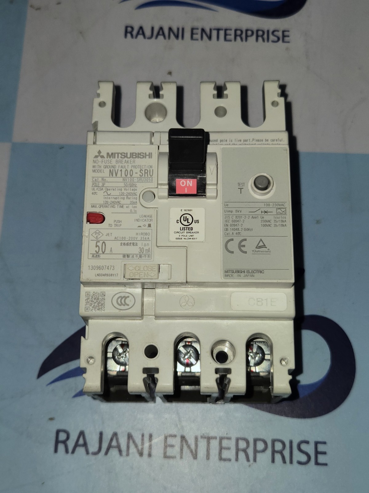 Mitsubishi Electric No Fuse Breaker With Ground Fault Protection NV100-SRU 50A