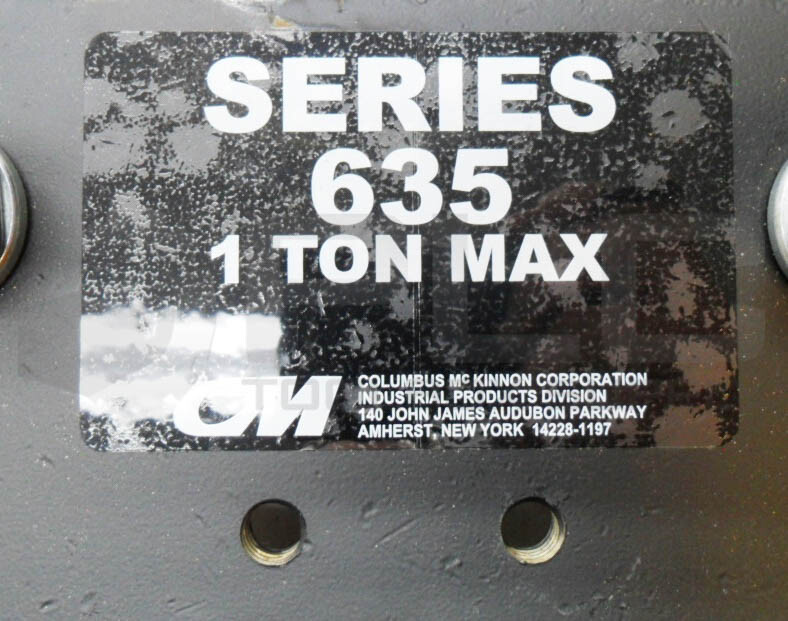 NEW CM SERIES 635 TROLLEY WHEEL ASSEMBLY 1 TON 4″ 51161-X
