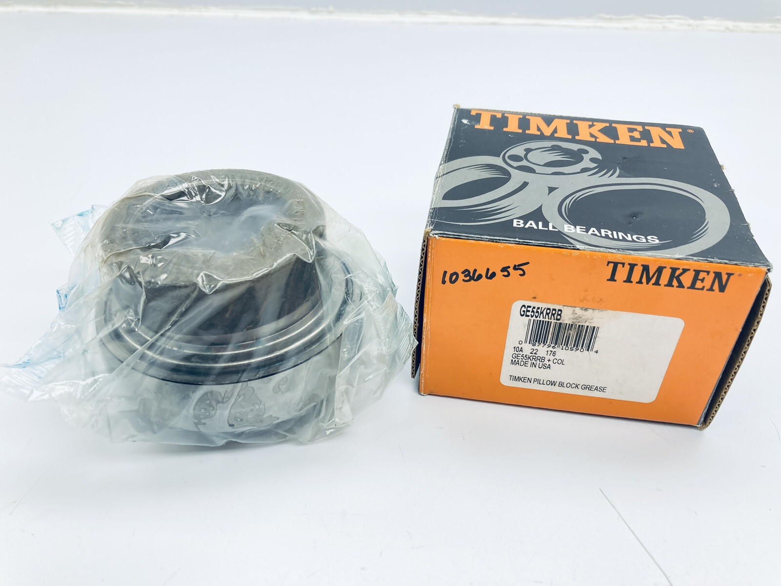 TIMKEN GE55KRRB BALL INSERT BEARING W/ ECCENTRIC LOCKING COLLAR 55mm-ID 100mm-OD