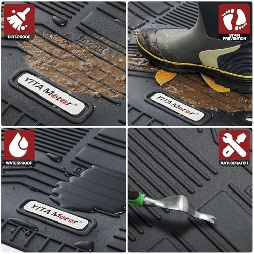 YITAMOTOR Floor Mats Fit for Toyota Tundra 2026-2022 CrewMax Cab, Custom Fit