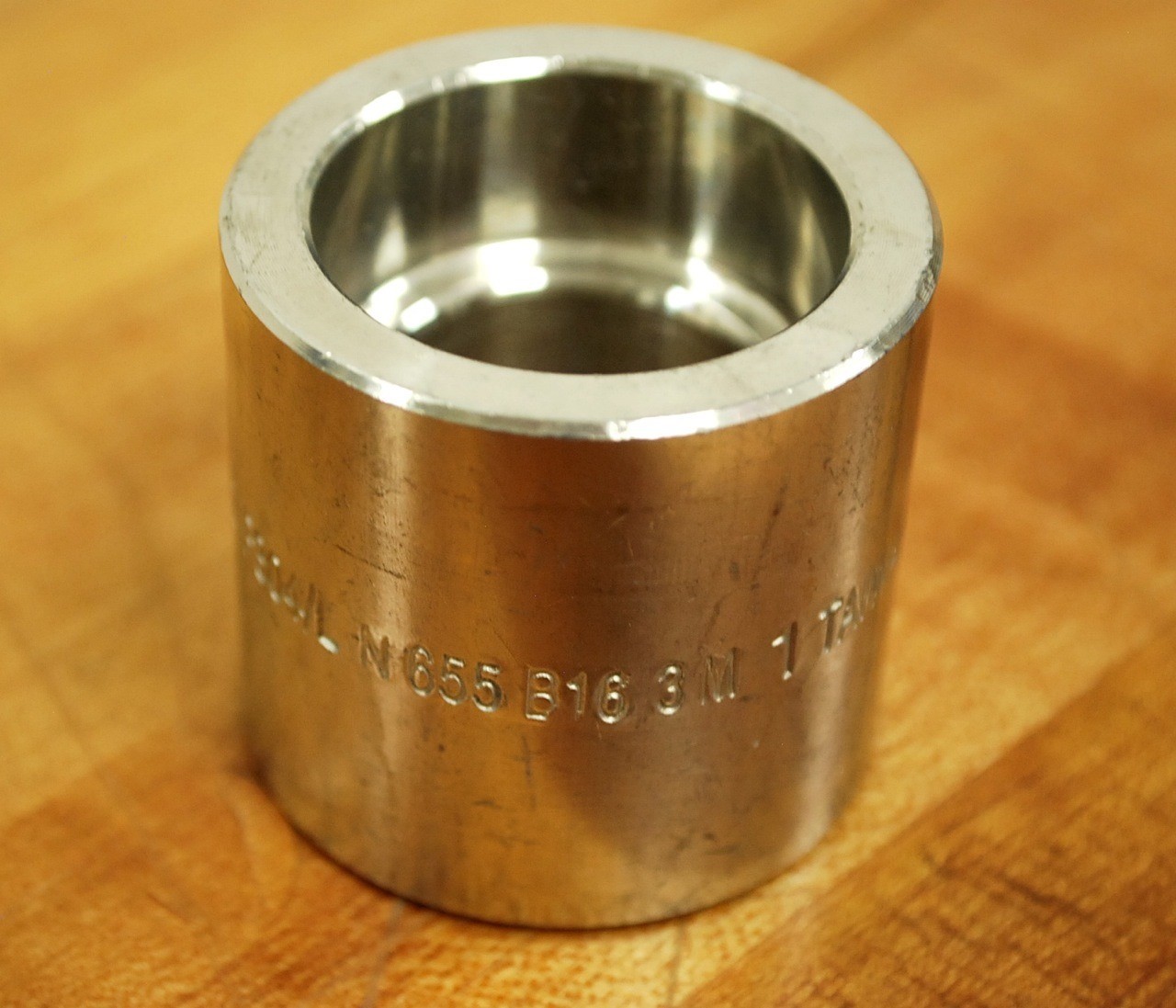 A/SA182 F304/L N655 B16 3M 1 Stainless Steel Weld-on Coupling Socket, – Lot of 5