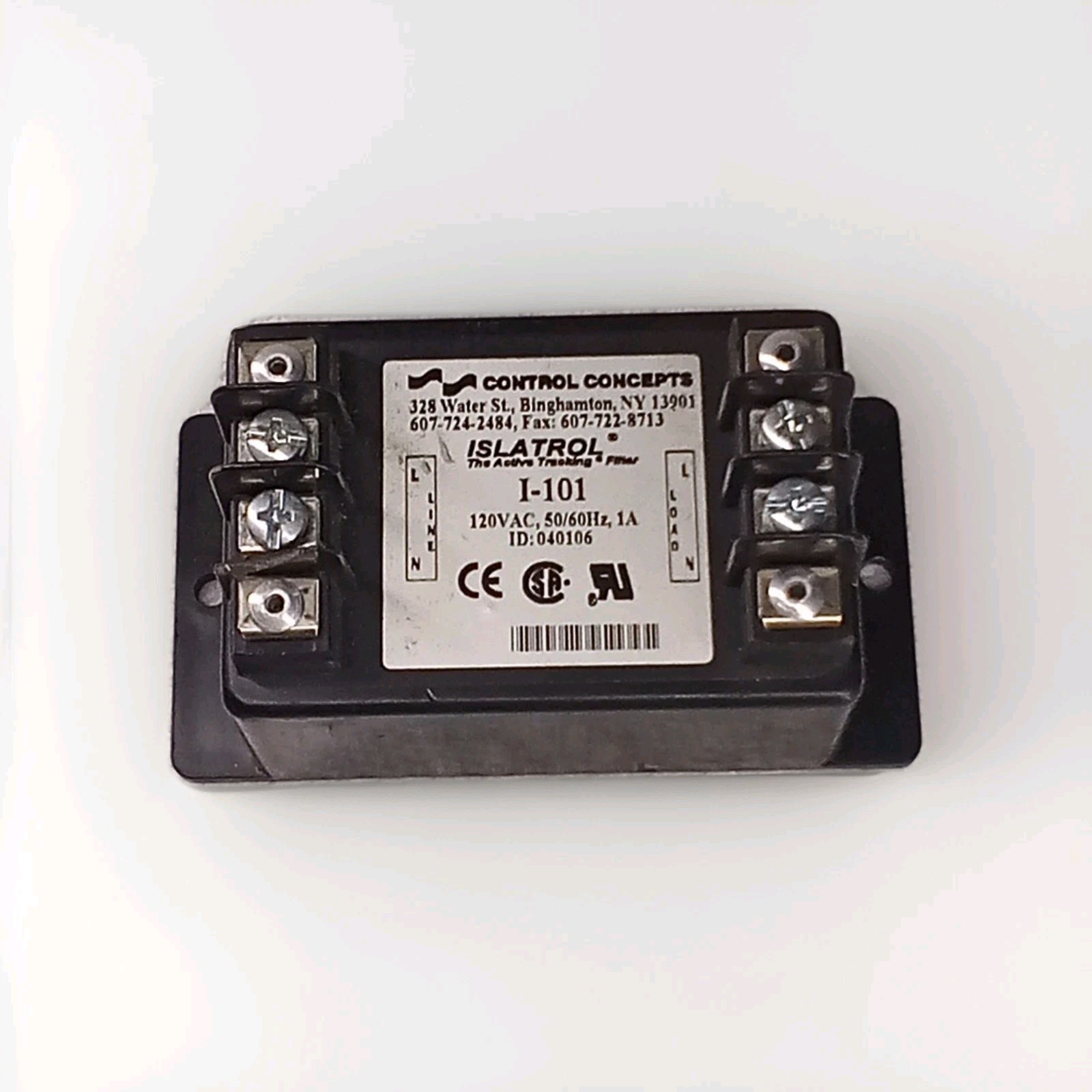 Control Concepts ISLATROL I-101 120v 1A Active Tracking Filter