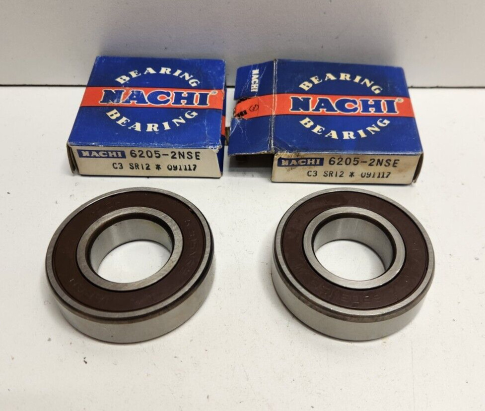 LOT OF 2 NEW IN BOX! NACHI 25MM X 52MM X 15MM BEARINGS 6205-2NSE
