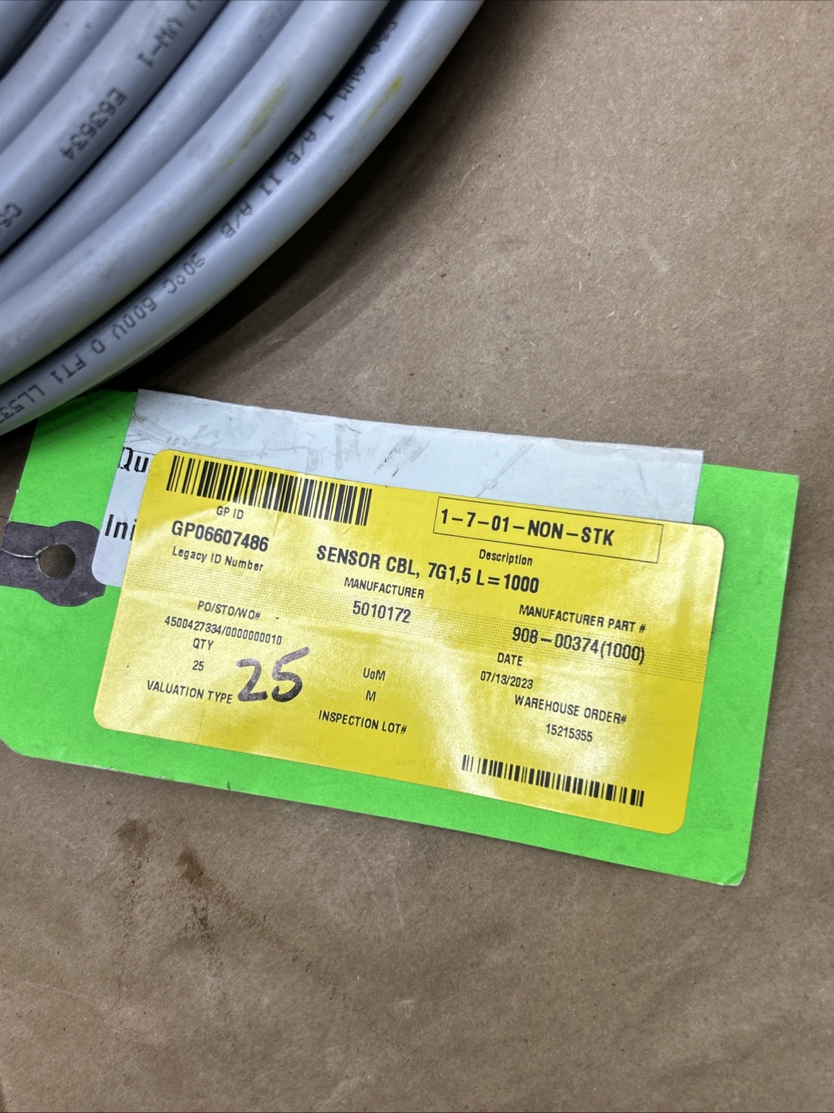 Lapp Kabels Olflex Sensor Cable 7G1,5 L-1000 600V VW-1 Fast Shipping!+Warranty