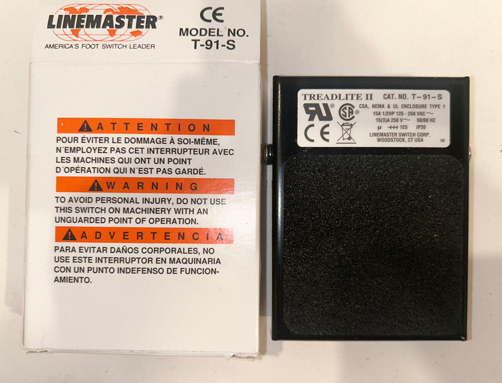 Linemaster T-91-S Treadlite II hand foot pedal NIB. Buzz Action!