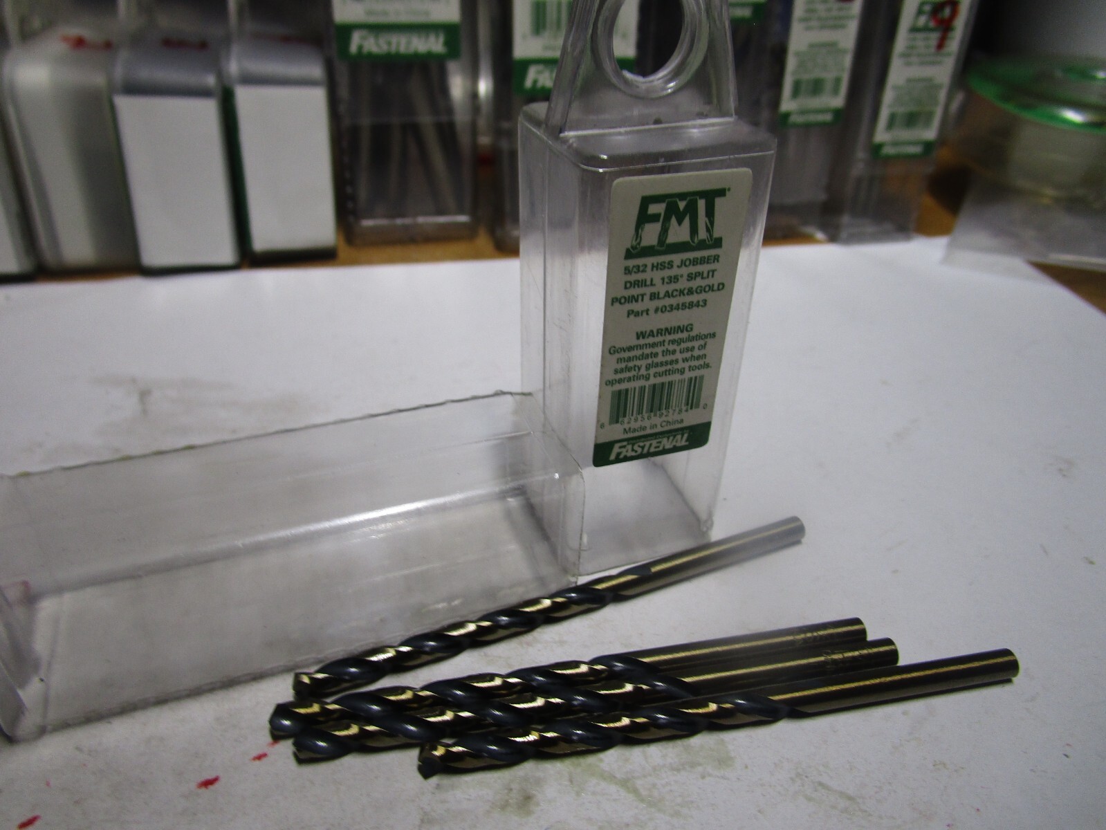 5/32″ HSS 135° Split Point Black and Gold Finish ORMADUS® Jobber Drill QTY 4