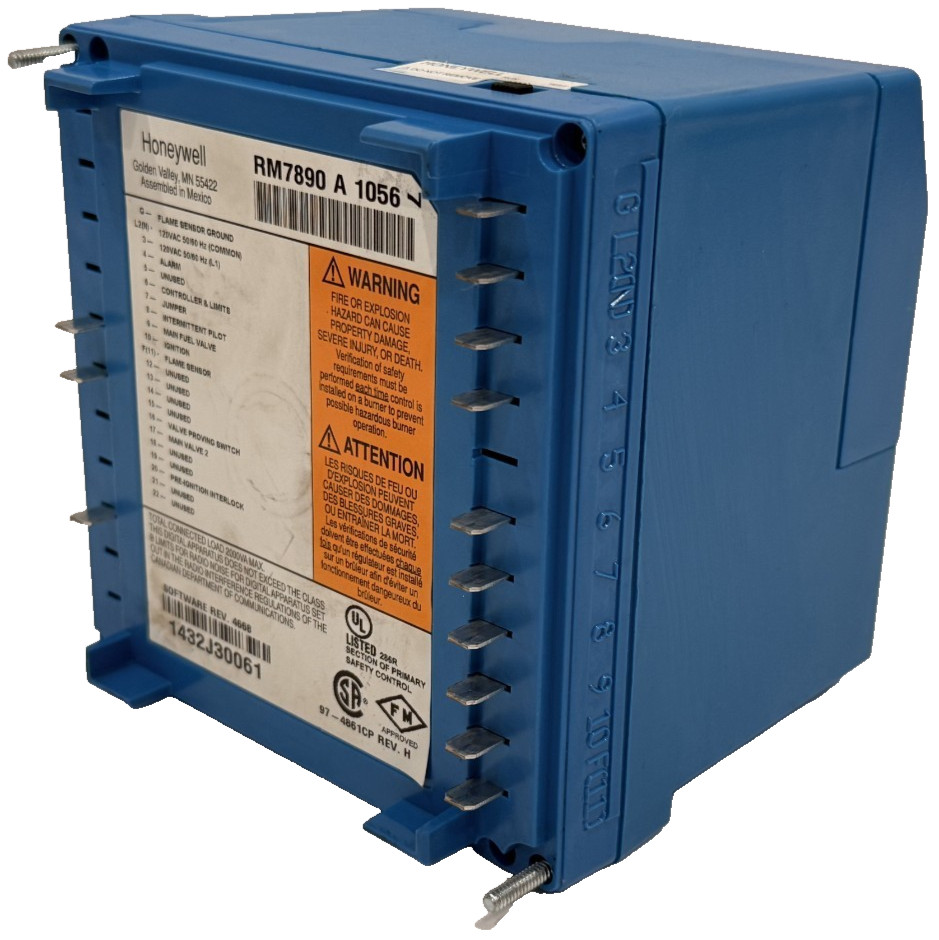USED HONEYWELL RM7890 A 1056 ON/OFF PRIMARY BURNER CONTROLLER RM7890A1056