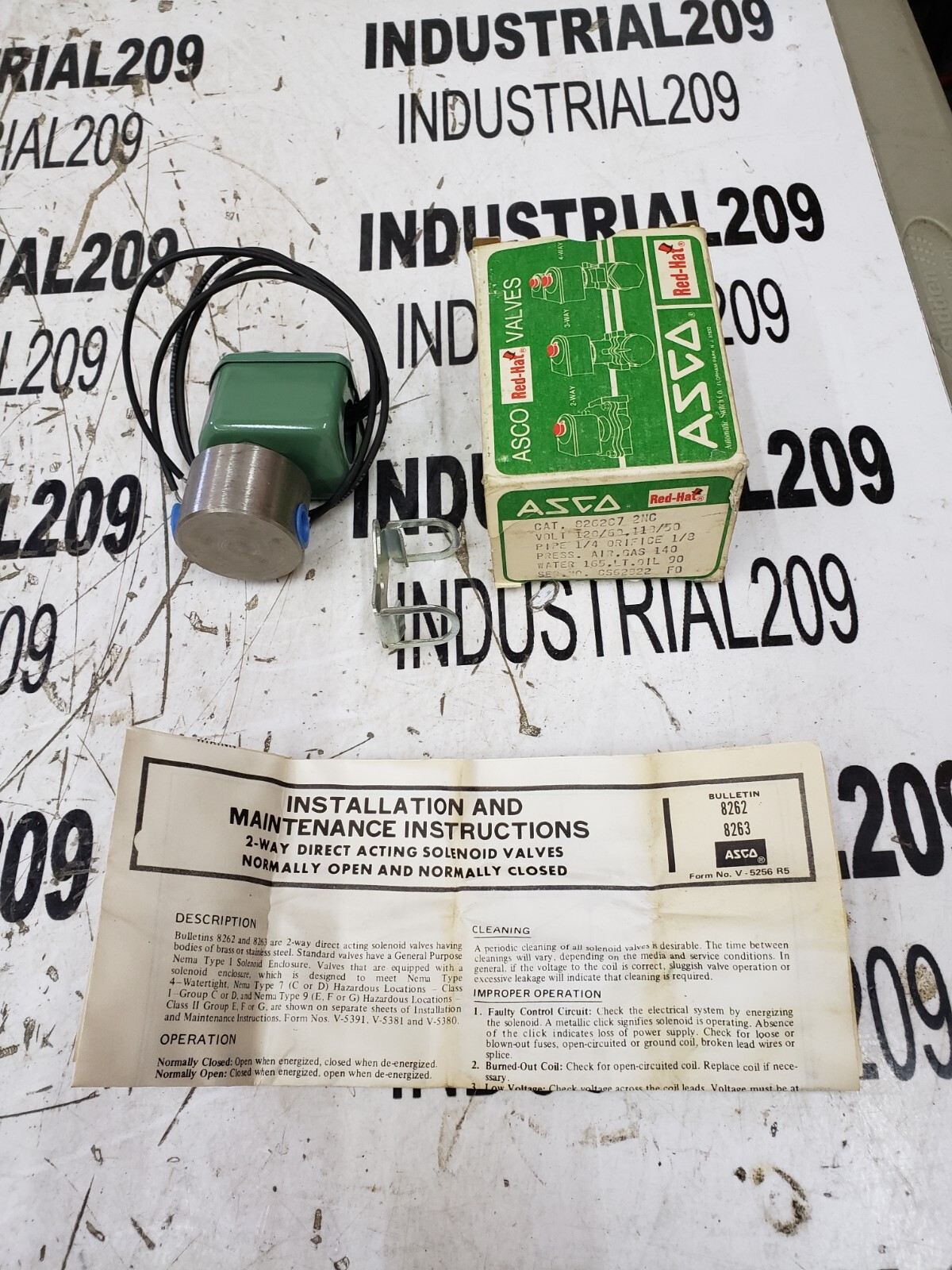 ASCO 8262C7 2 WAY DIRECT ACTING SOLENOID VALVE