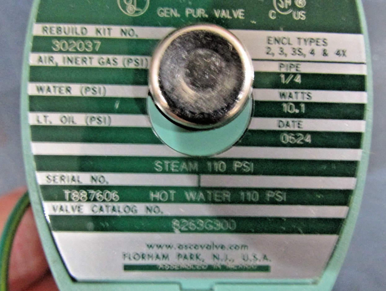 Asco 8263G300 Solenoid Valve 2 Way